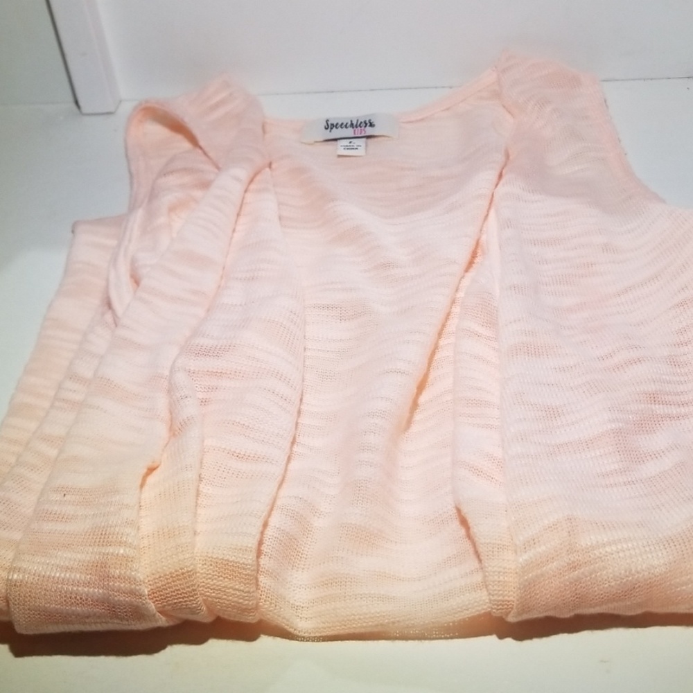 A sheer pink cardigan for girls